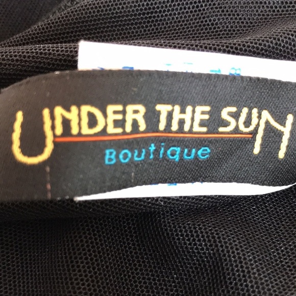 Under the Sun Size XL Black Mesh Ruffle Skirt. Made In USA. New With Tags. - Picture 4 of 5